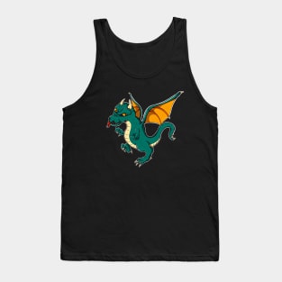 Dragon Art Motif Dragon Lover Tank Top